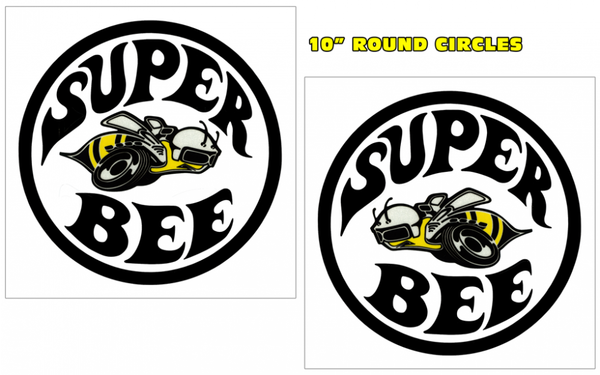 1968-70 Dodge Coronet Super Bee Circle Decal Set - 10" Round